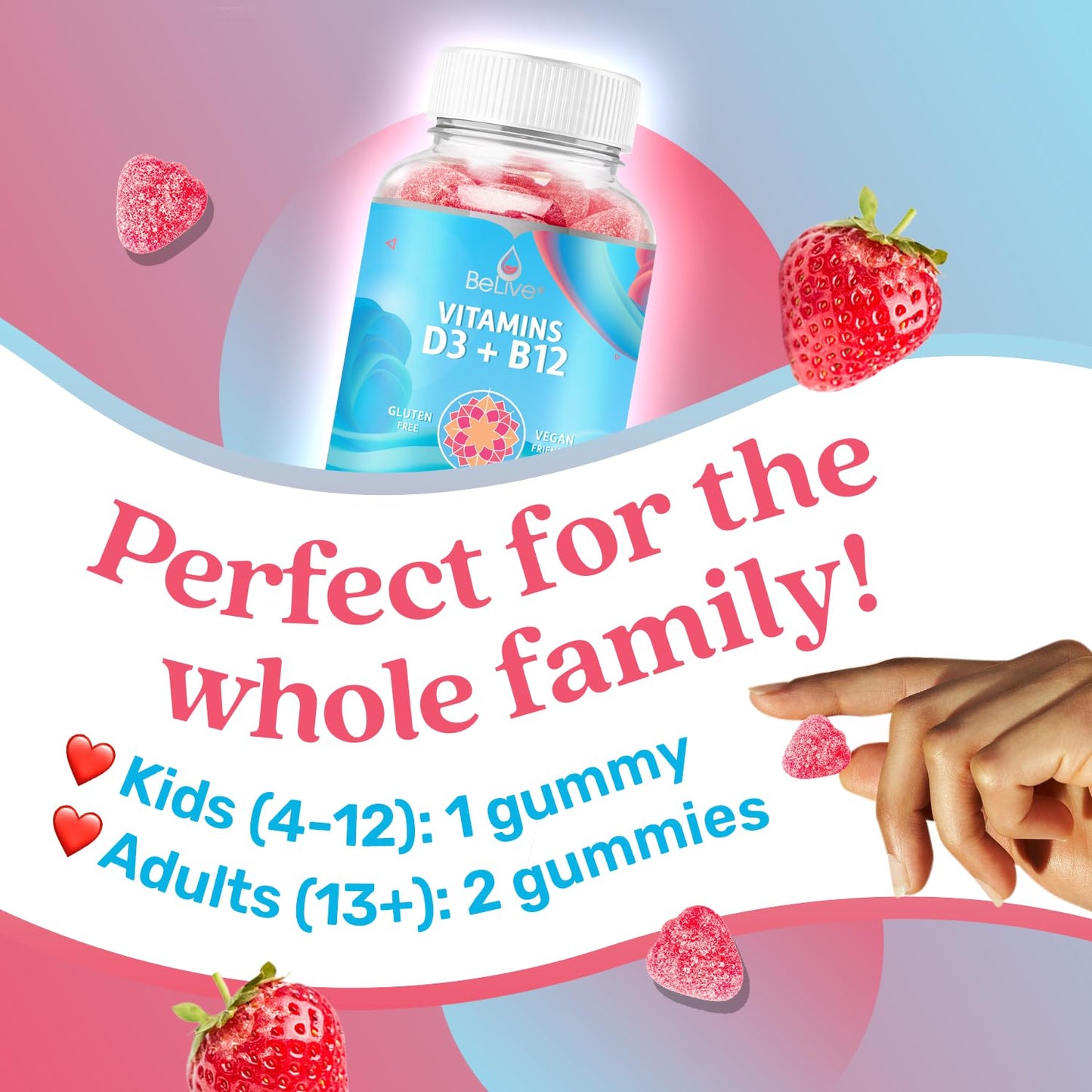 Suplementos BeLive con vitaminas para fortalecer huesos y músculos