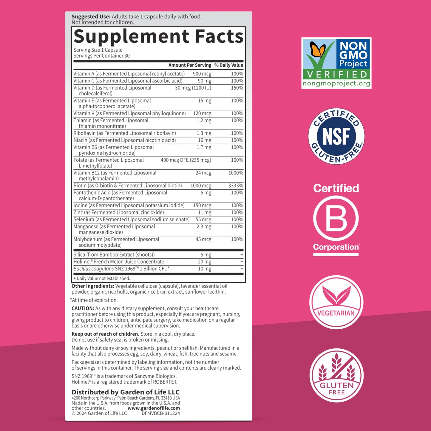 Suplementos nutricionales con certificaciones de calidad.