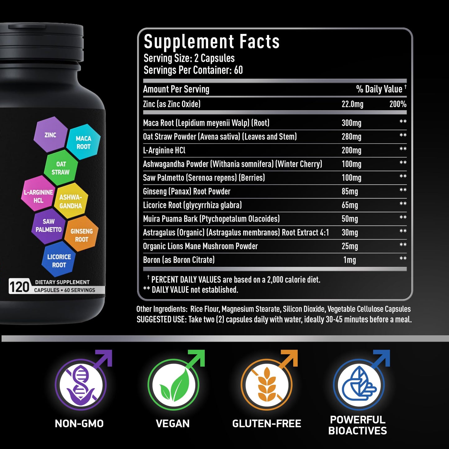 Suplementos para la fertilidad masculina con zinc y maca