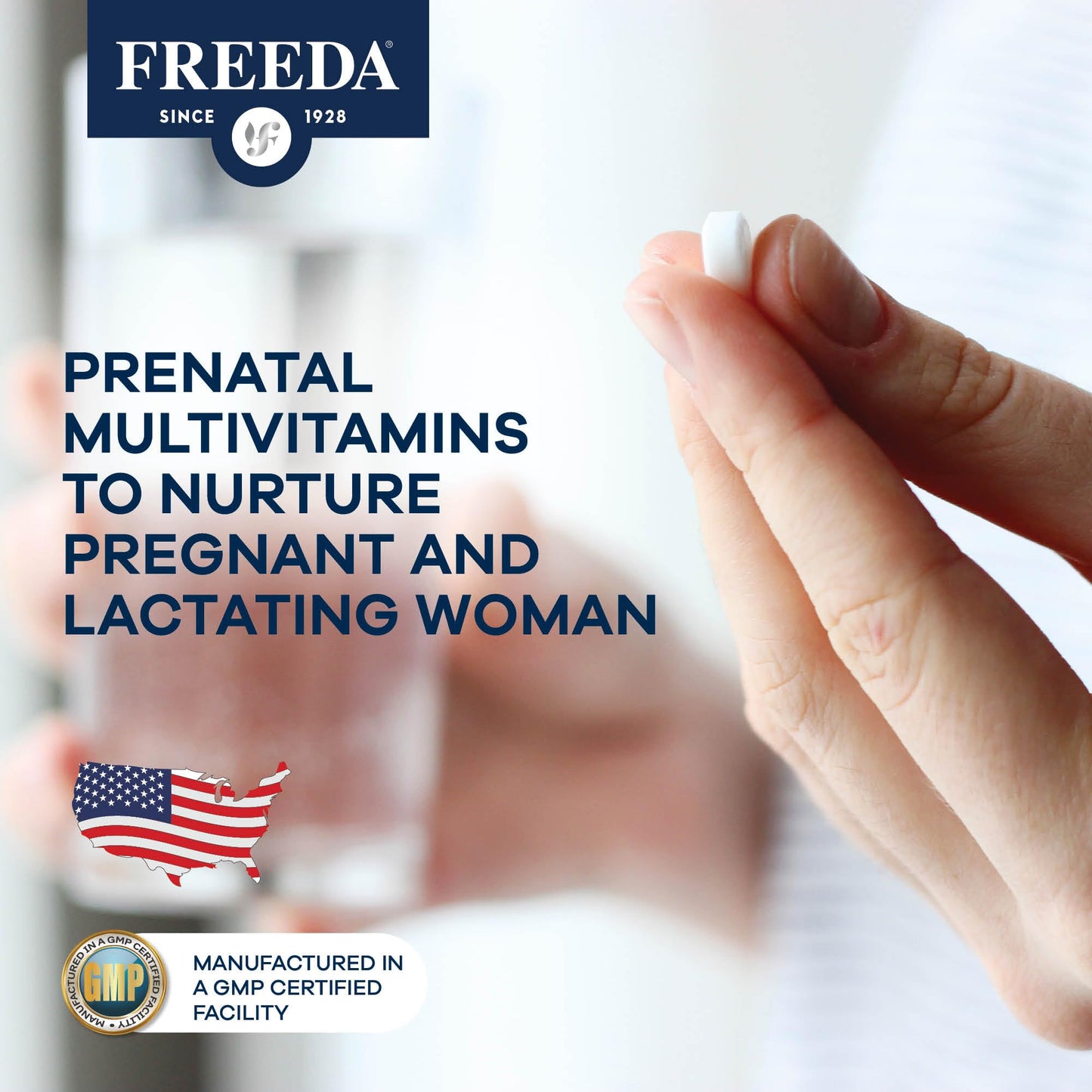 Suplementos multivitamínicos FREEDA Mini prenatal 120 tabletas