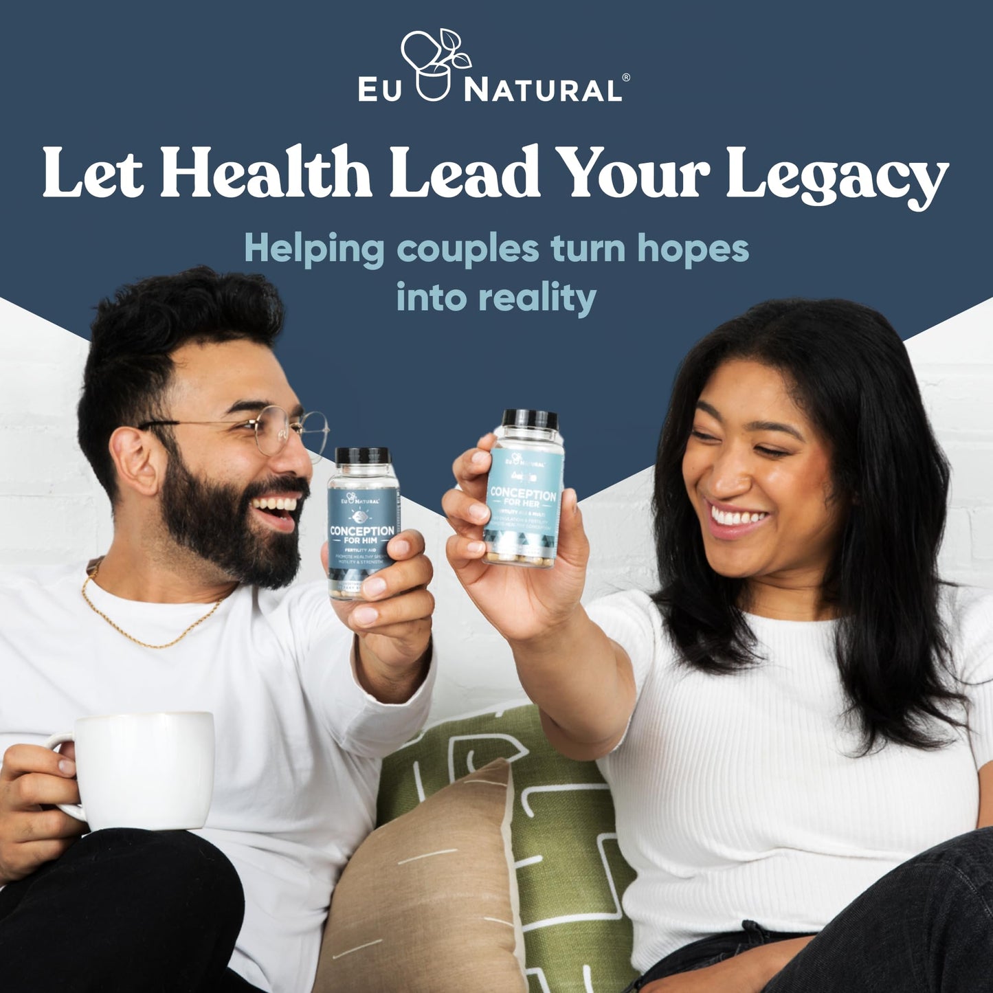 Suplementos naturales Eu Natural fertilidad hombre y mujer pareja