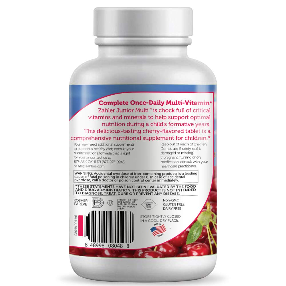 suplementos nutricionales zahler junior multi para niños