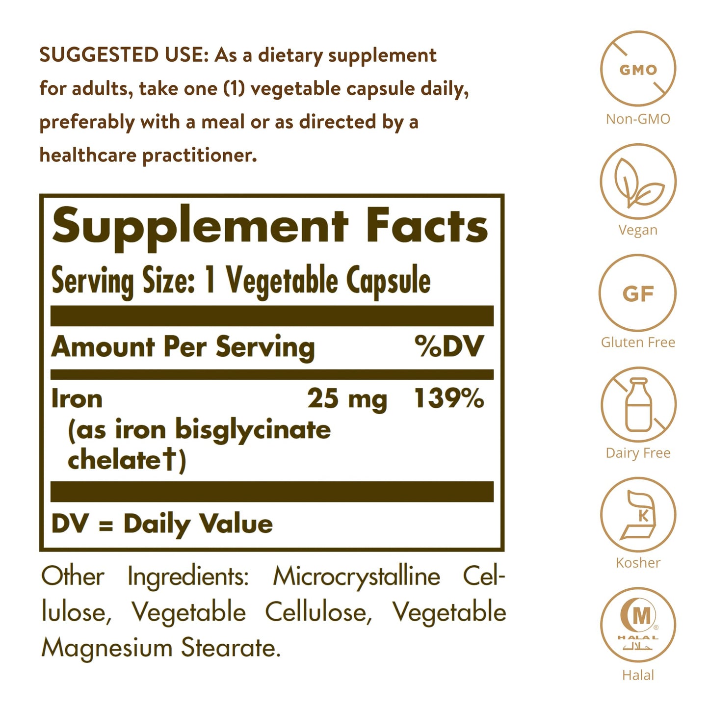 Suplementos Solgar hierro y vitamina e para salud y energía
