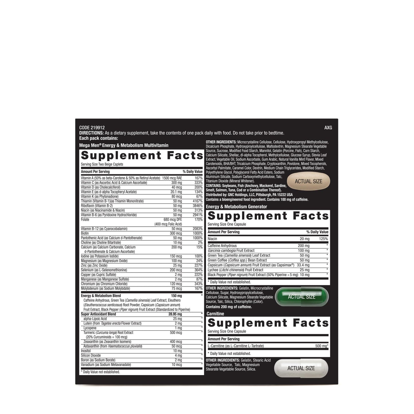 GNC suplementos de vitaminas y minerales