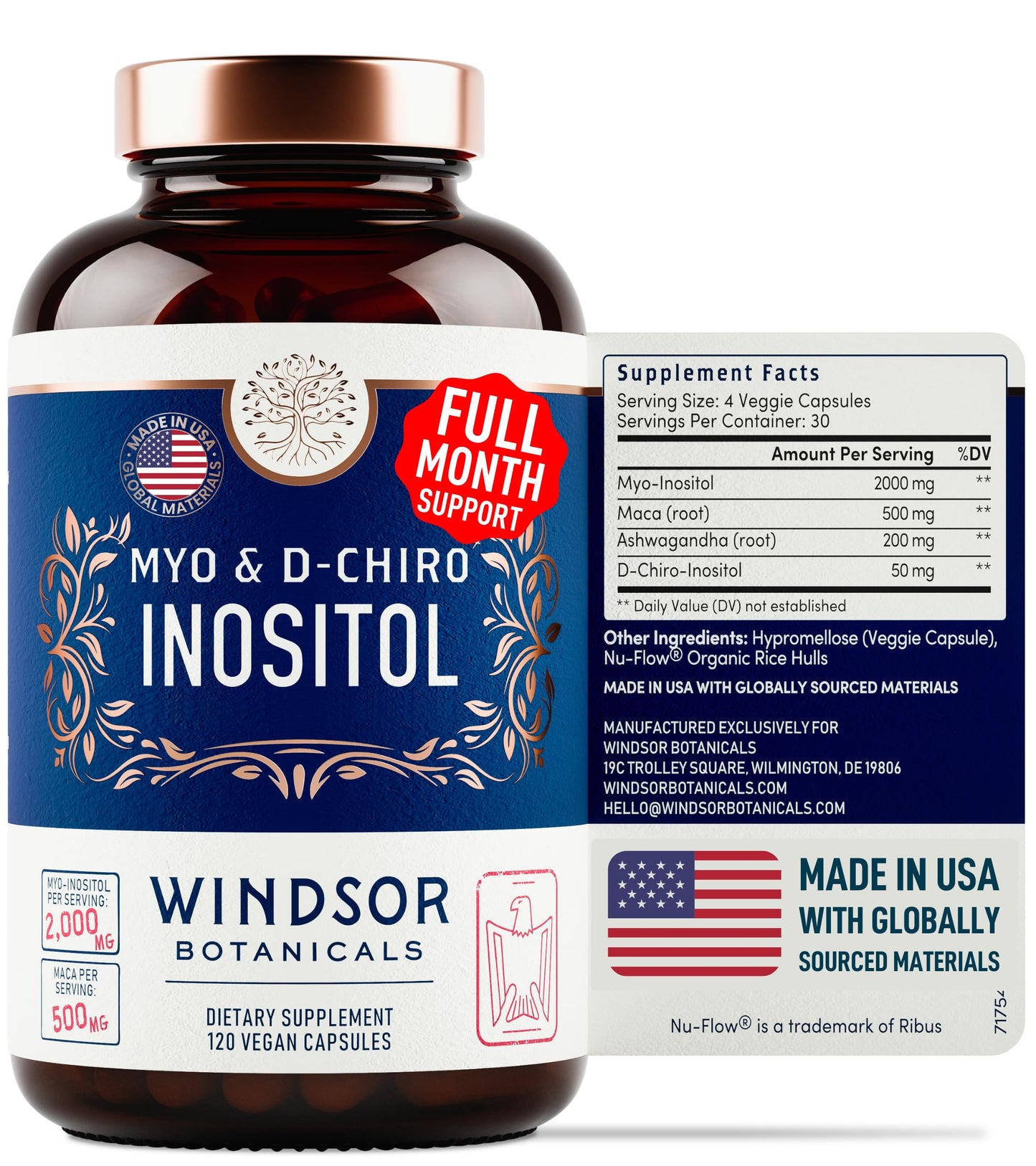 Suplementos WINDSOR BOTANICALS para fertilidad