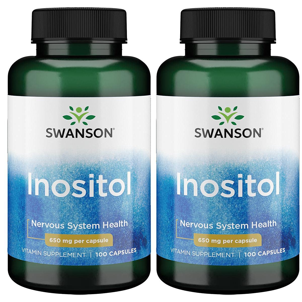 Swanson Inositol 650 mg cápsulas paquete frontal