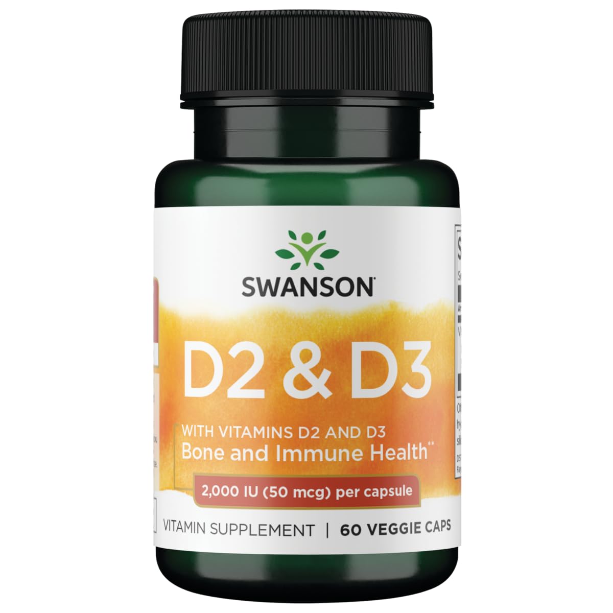 Swanson vitamina d complejo cápsulas vegetarianas salud ósea