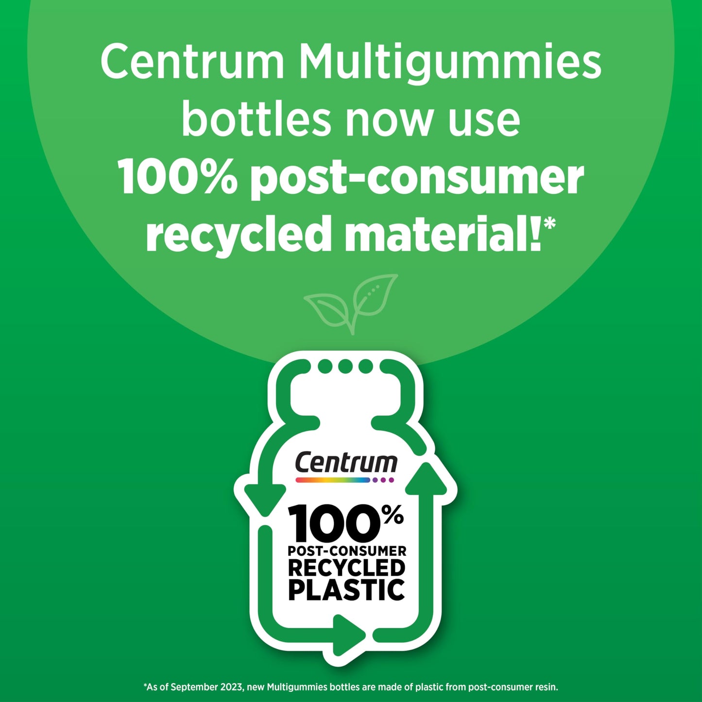 Tabla de información nutricional de Centrum MultiGummies