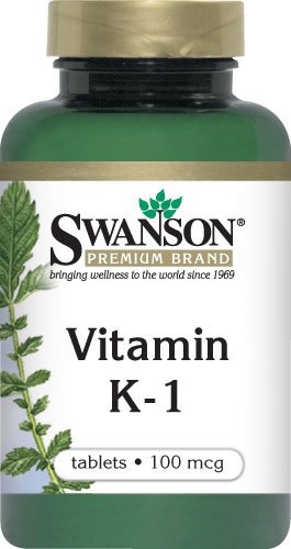 Tabla de información vitamina K-1 Swanson 100 mcg
