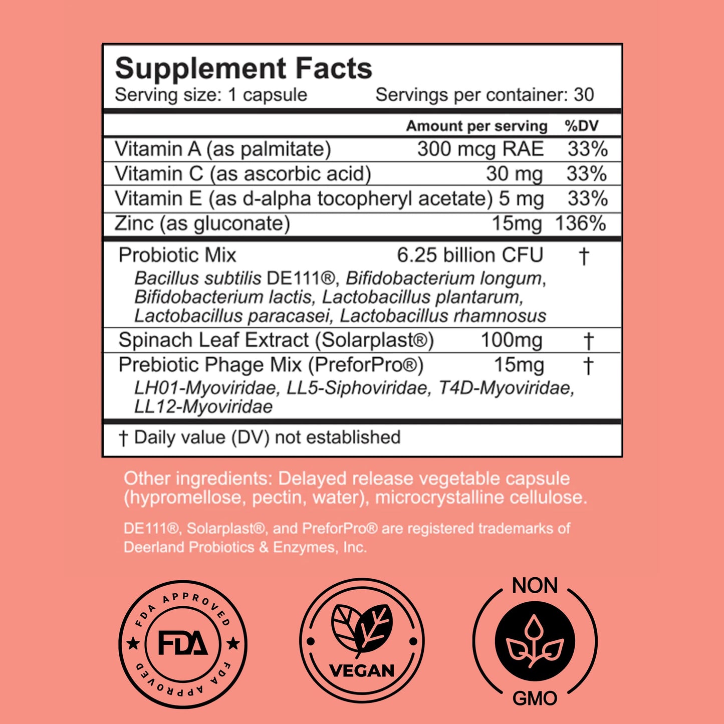 Tabla nutricional suplemento Dermala SUPPLEMEANT