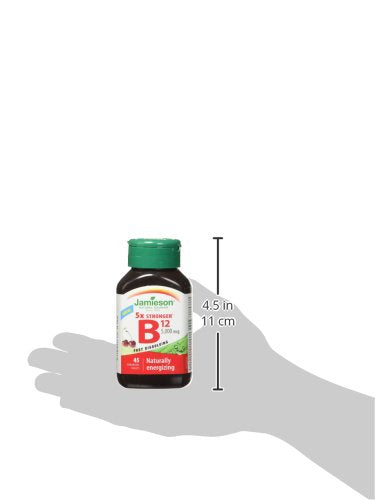 Tabla nutricional vitamina b12 Jamieson 5000 mcg