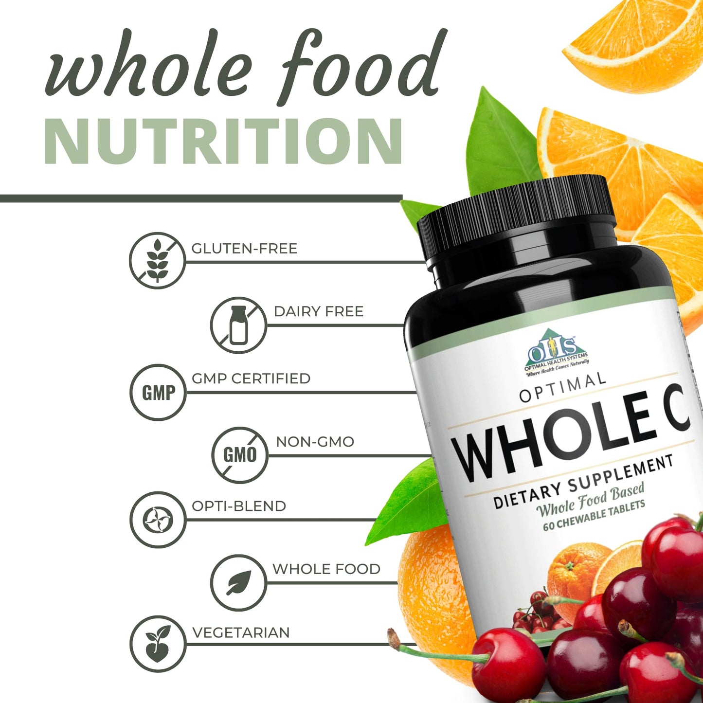Tabla nutricional Whole C vitamina C masticable