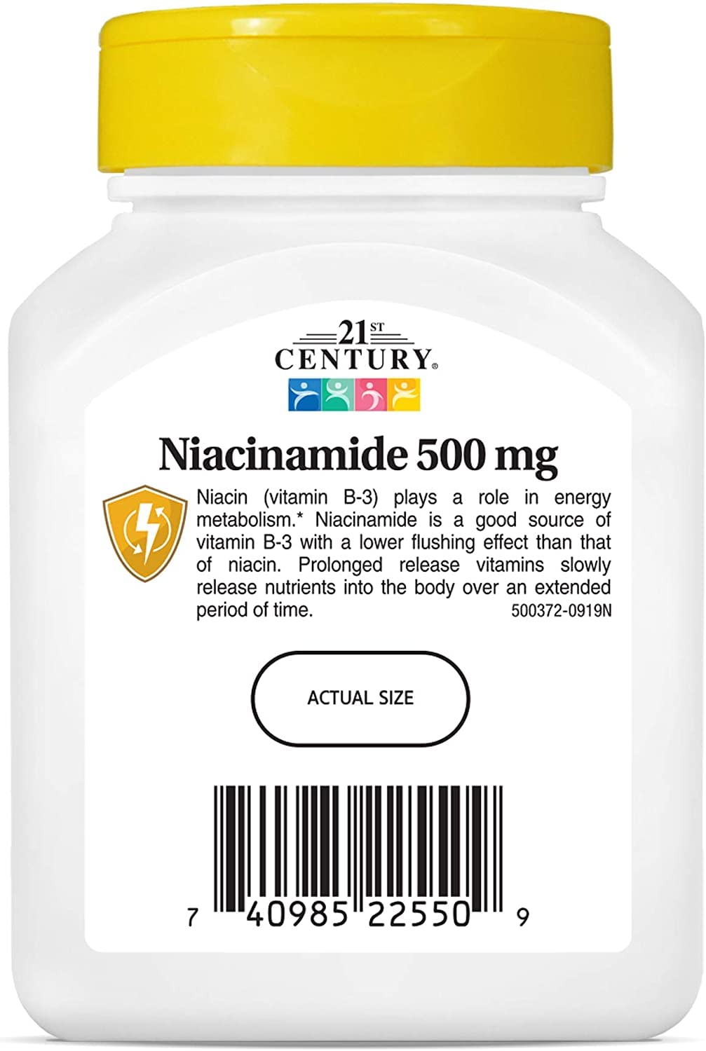 Tabletas 21st Century niacinamida para energía y piel saludable