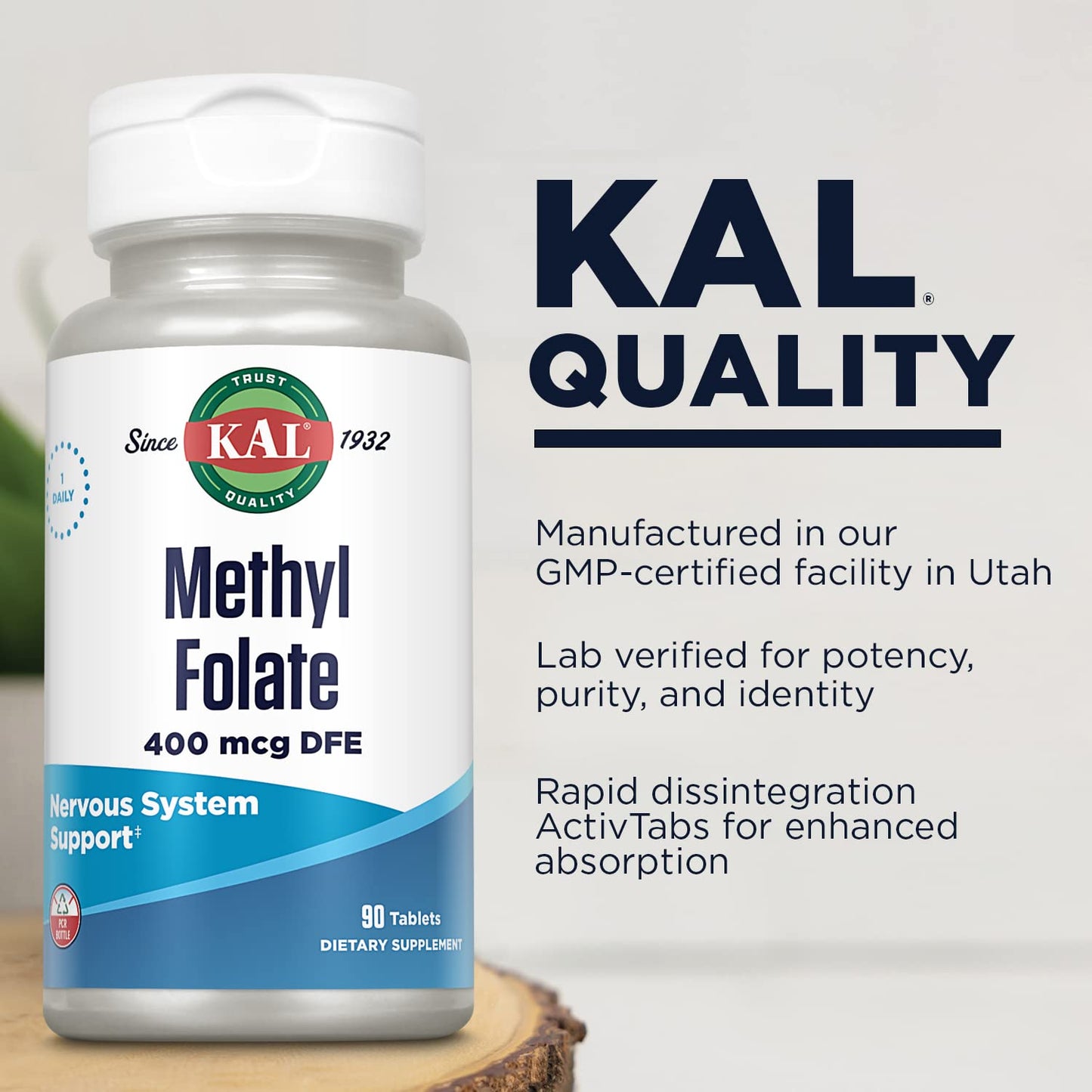 Tabletas ActivTab KAL metilfolato vitamina B9