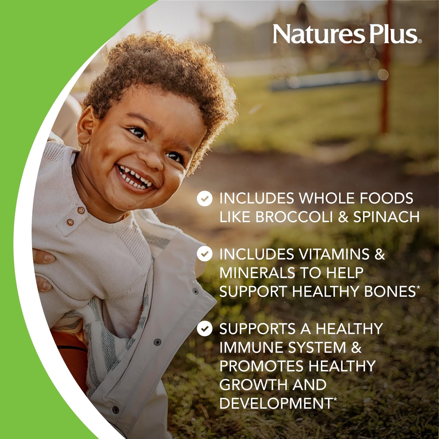 Tabletas Animal Parade con spirulina zanahoria y brócoli para niños