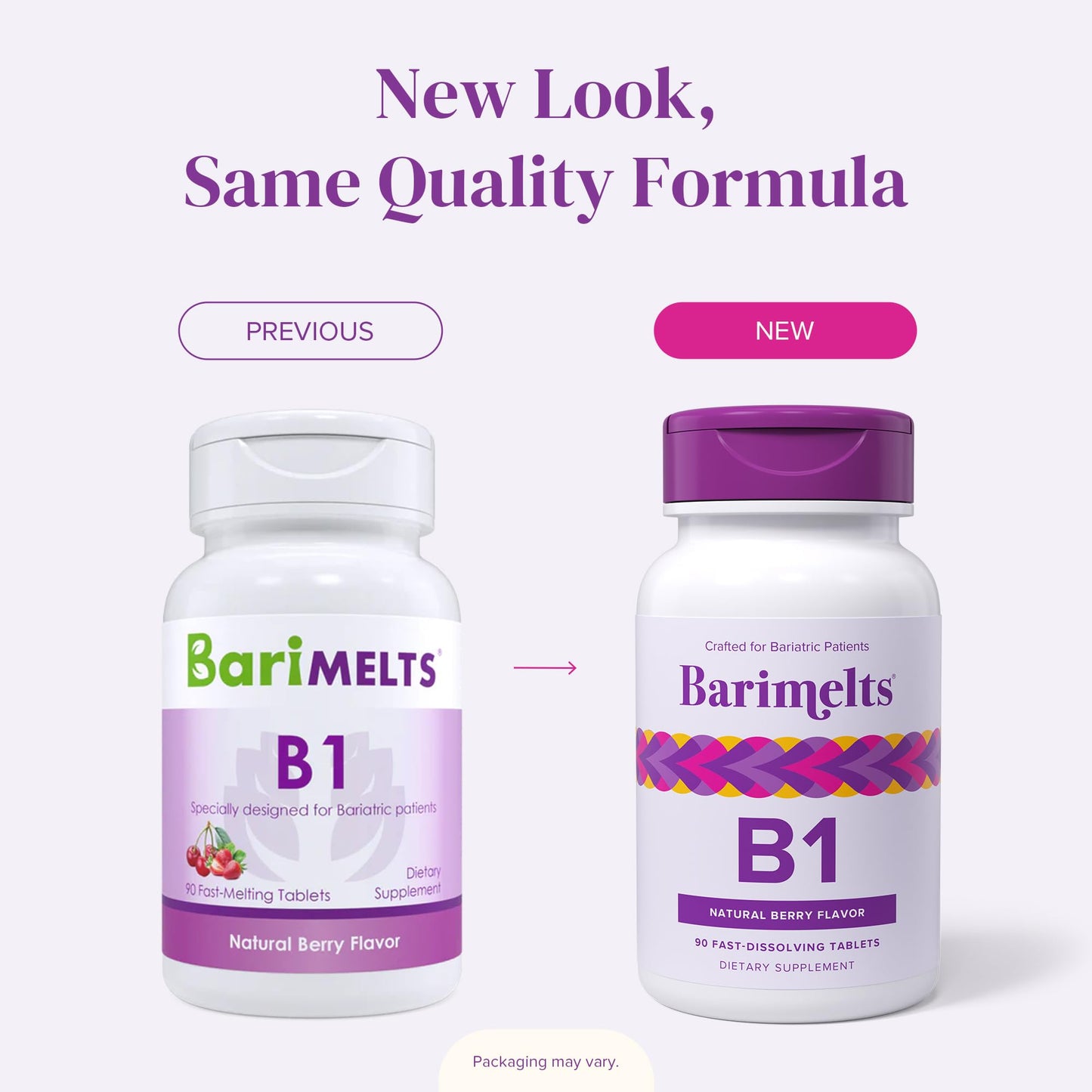 Tabletas Barimelts B1 sabor natural a baya para absorción rápida
