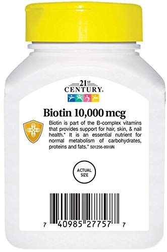 Tabletas biotina alta potencia 21st Century cuidado belleza