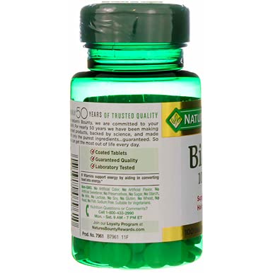 Tabletas biotina Nature's Bounty apoyo salud uñas