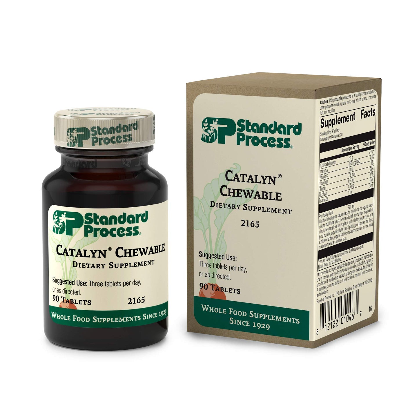 Tabletas Catalyn masticable Standard Process con polvo de cereza natural
