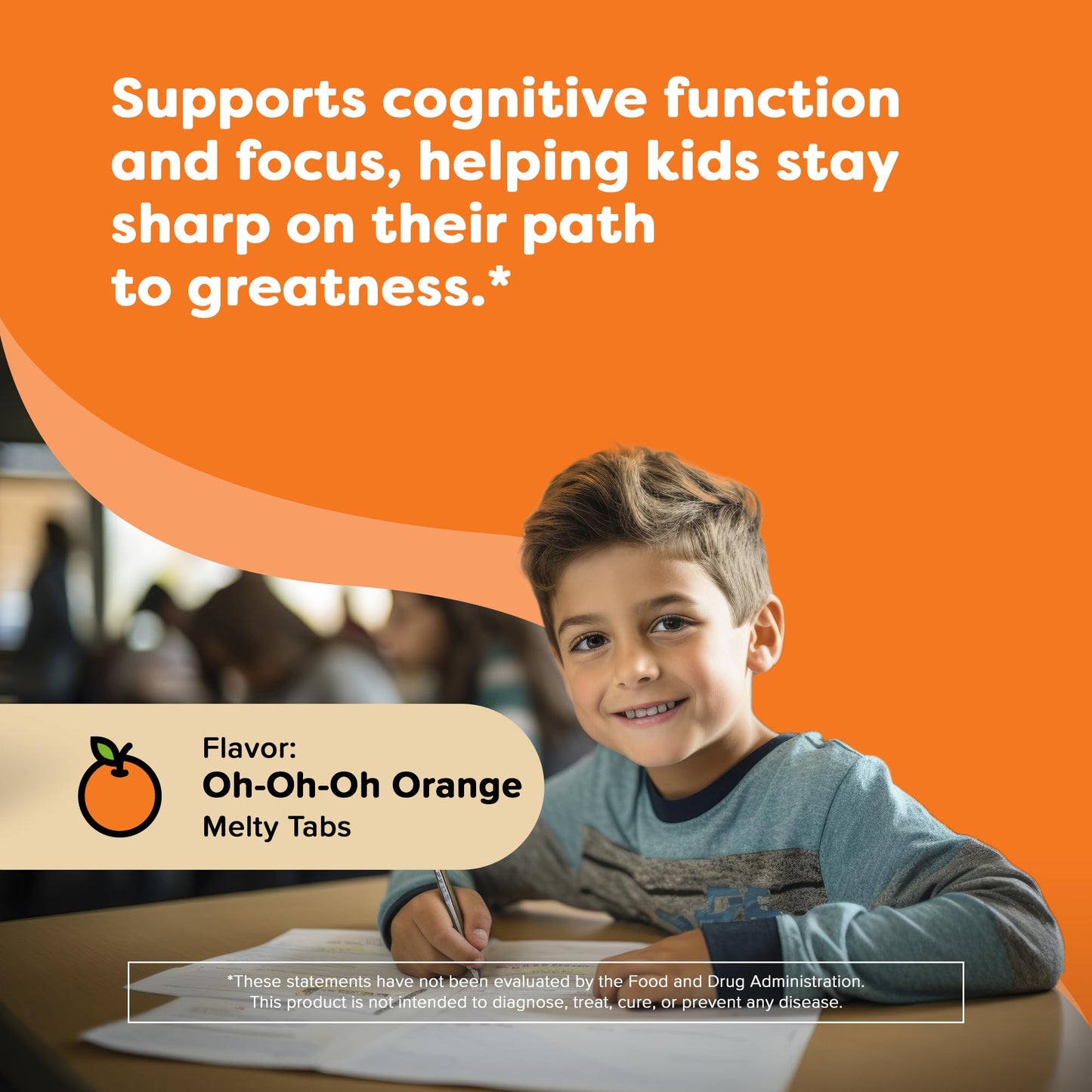 Tabletas disolubles Renzo's Bright & Brainy sabor naranja