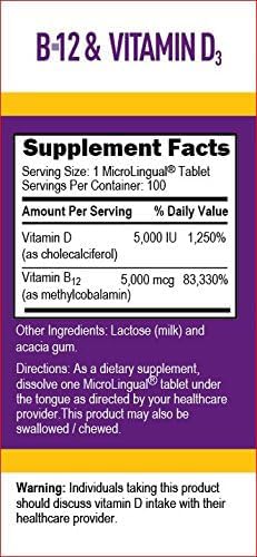Tabletas disolución instantánea de Superior Source B12 y vitamina D3