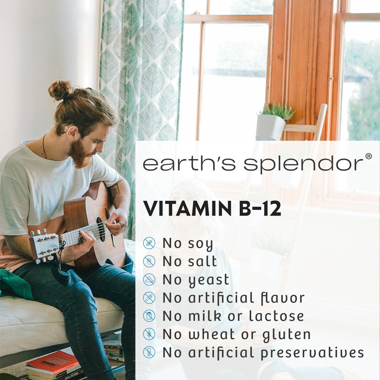 Tabletas Earth's Splendor B12 para apoyo neuronal y energía