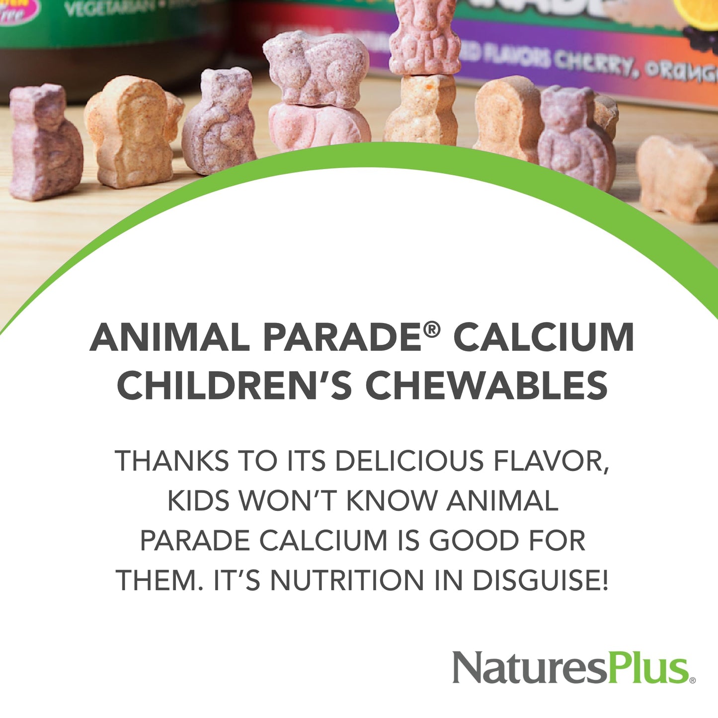 Tabletas masticables para huesos sanos Animal Parade