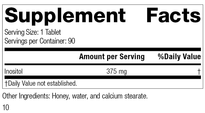 Tabletas inositol Standard Process para salud cardíaca y hepática