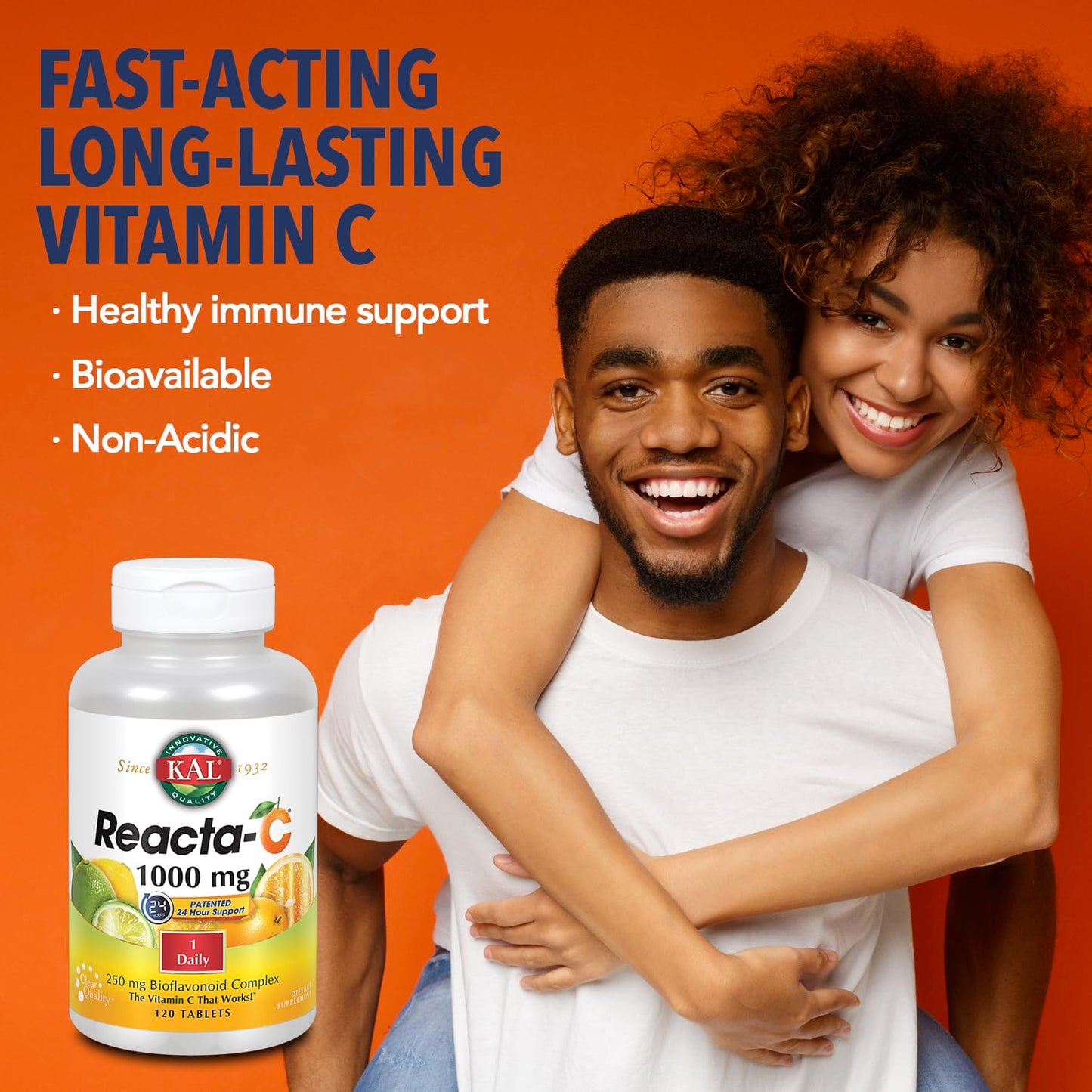 Tabletas KAL Reacta-C bioflavonoides fácil absorción