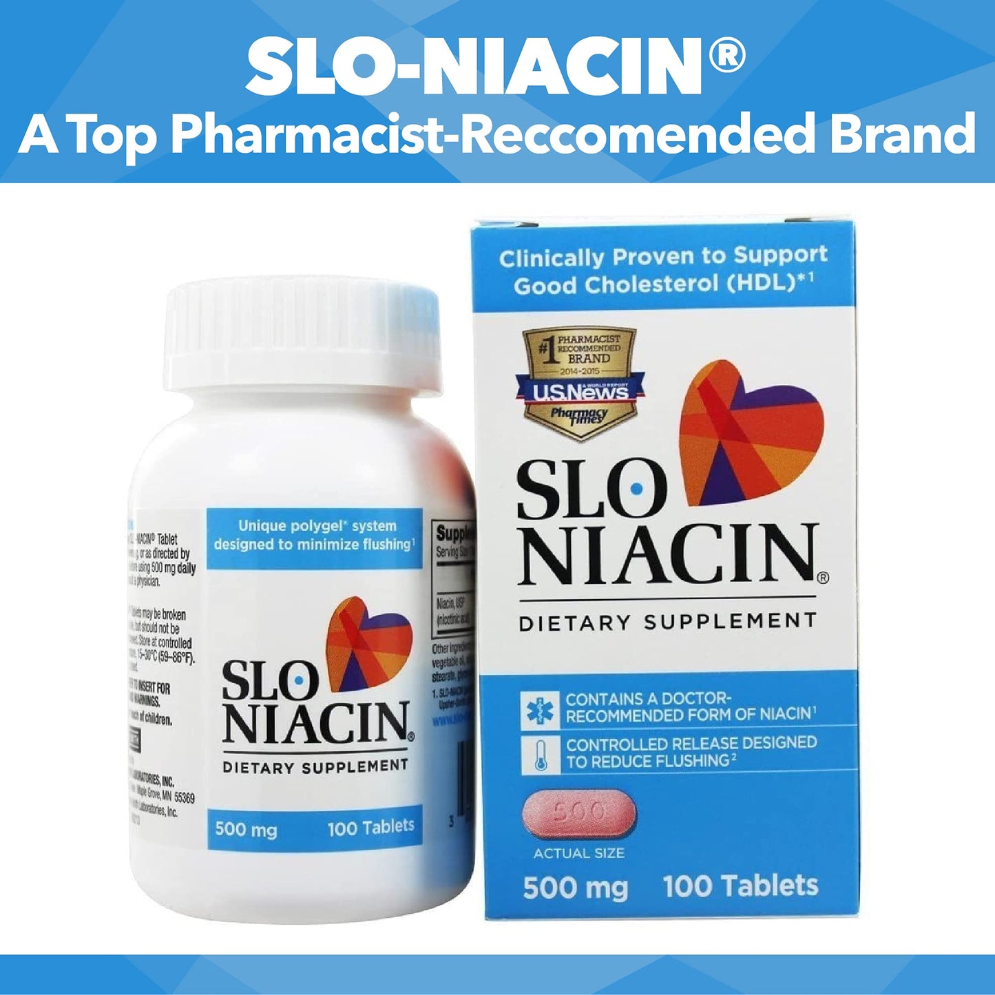 Tabletas Kinara niacina sin rubor para salud cardiovascular
