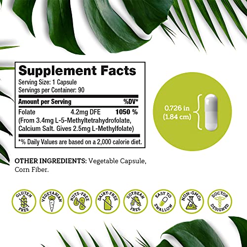 Tabletas L Metilfolato 2.5 mg DSO para salud cerebral y hormonal