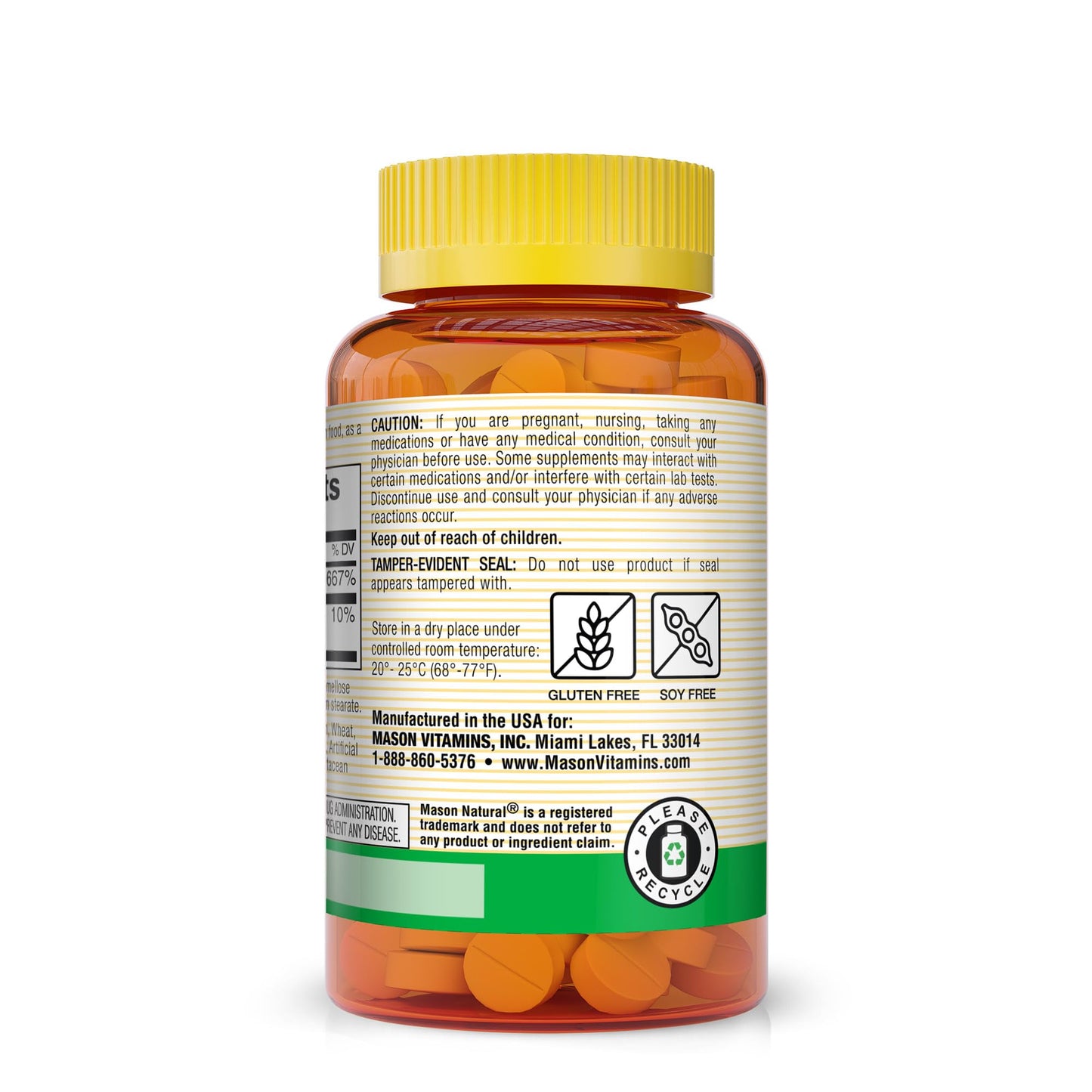 Tabletas Mason Biotin 5000mcg detalle close up
