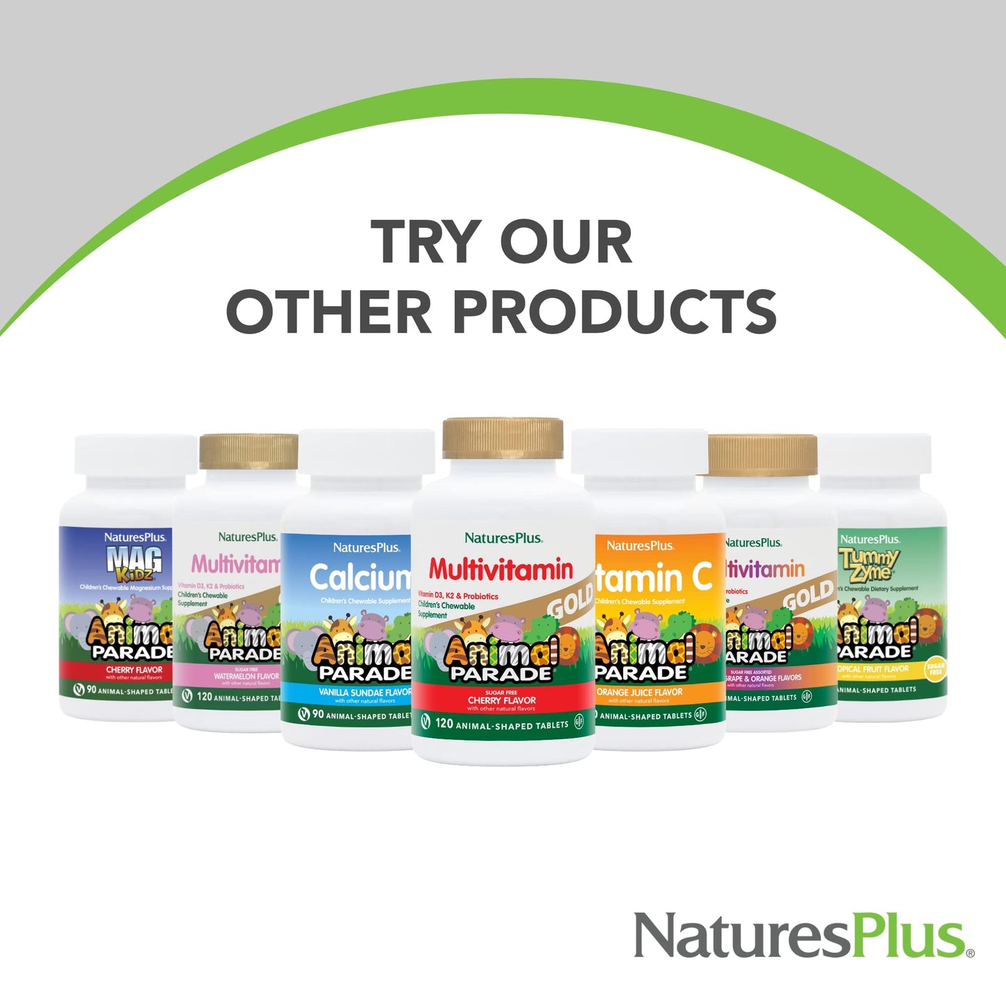 Tabletas masticables Animal Parade con forma y sabor natural