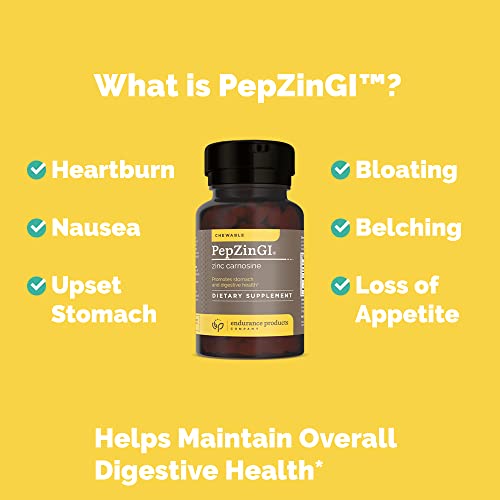 Tabletas masticables Endur Zinc PepZinGI 75mg sin alérgenos comunes