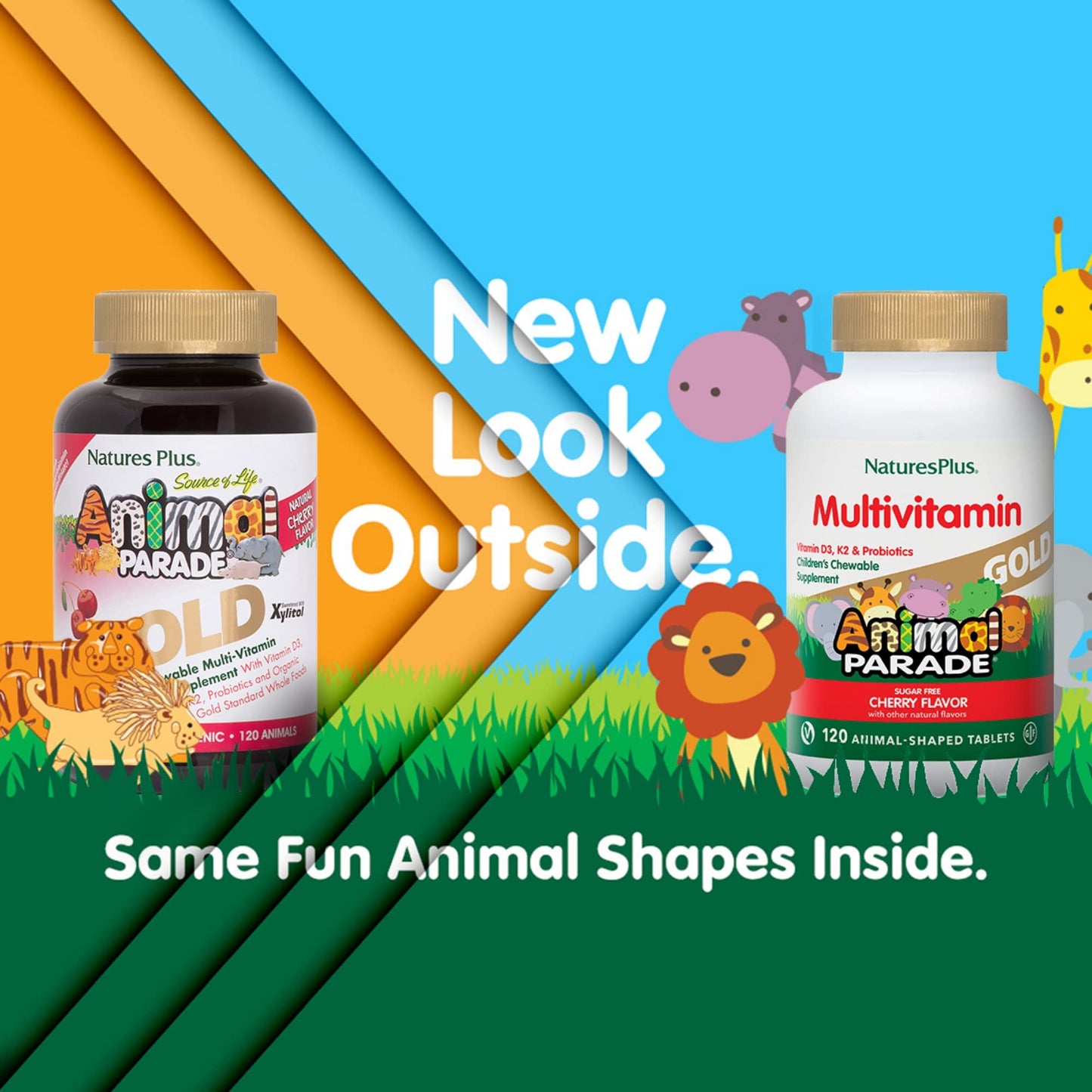 Tabletas masticables con forma de animales Animal Parade