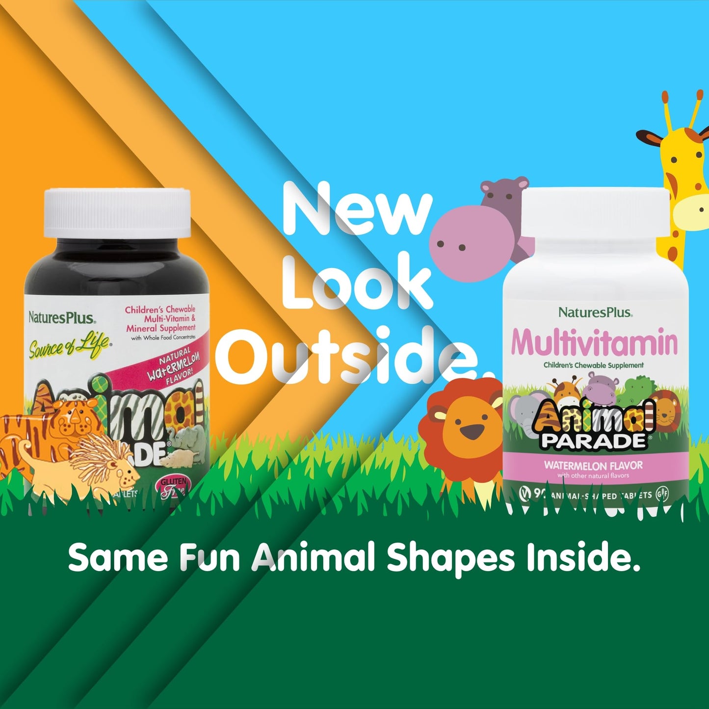 Tabletas masticables en forma de animales sabor sandía