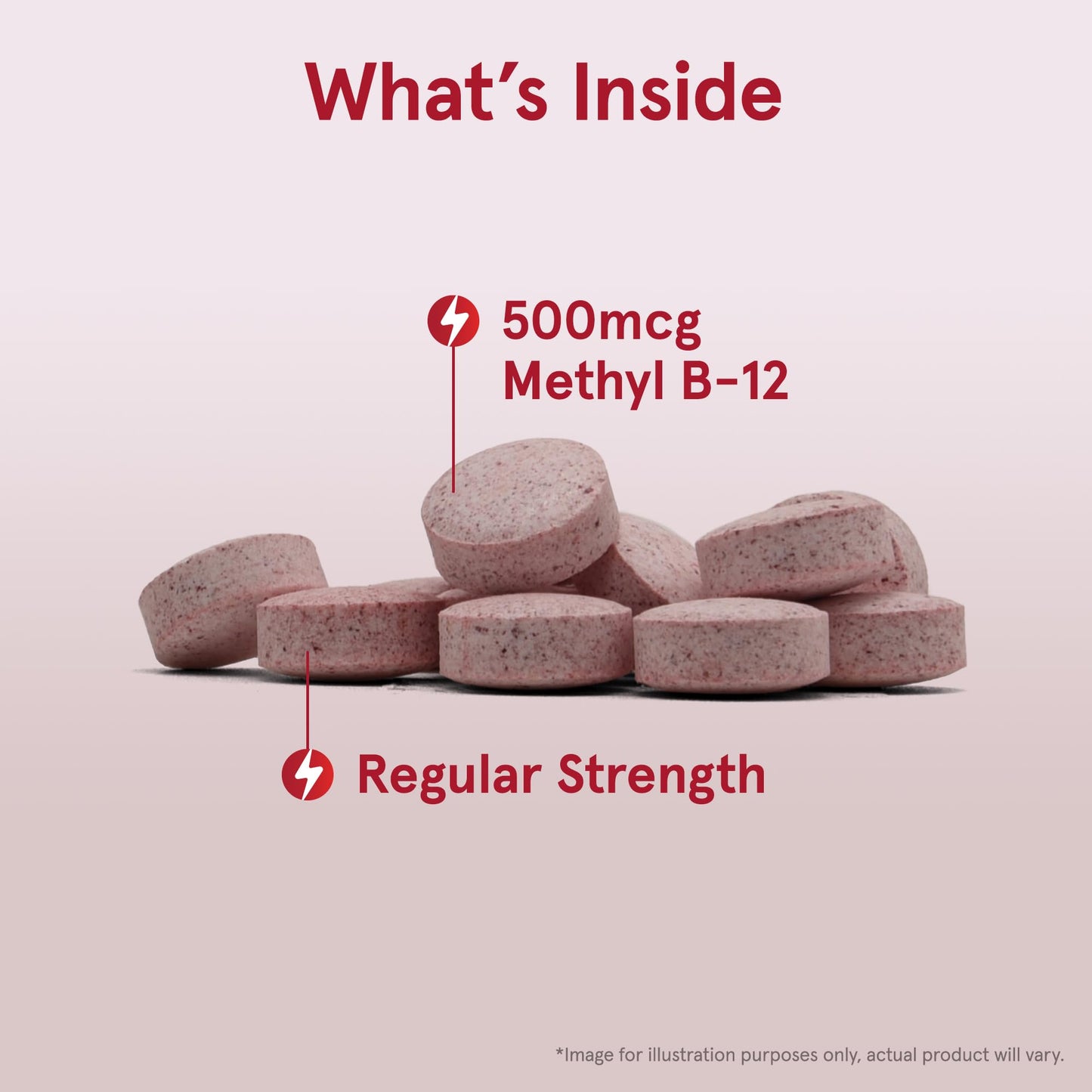 Tabletas masticables Metil B12 500mcg apoyo cerebral y energía Jarrow