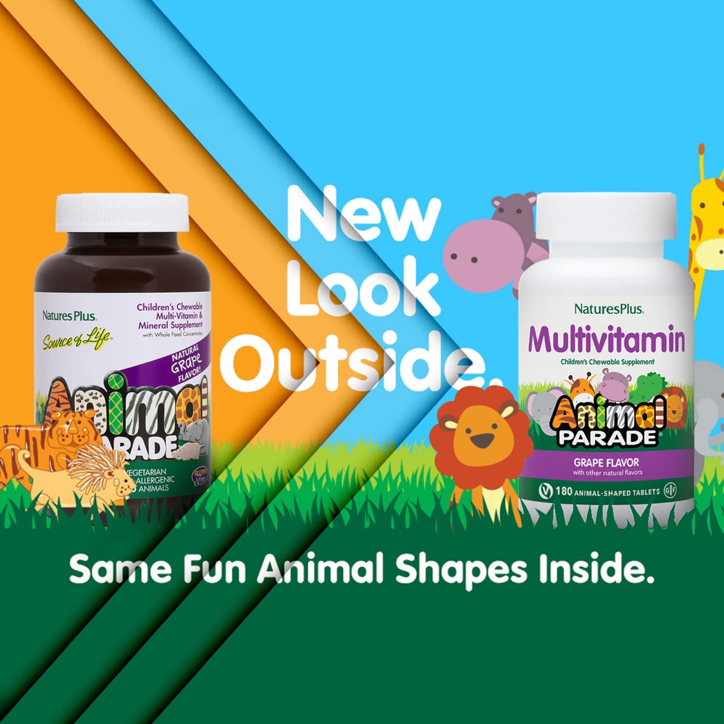 Tabletas masticables multivitaminico NaturesPlus sabor uva