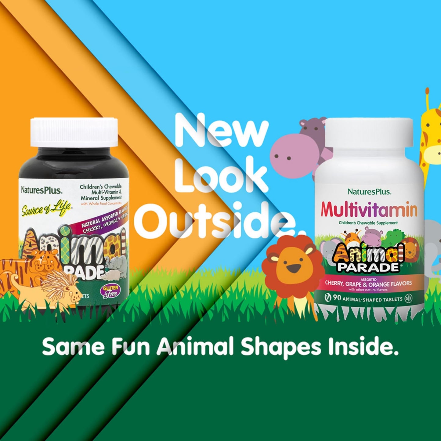 Tabletas masticables naturales Animal Parade Natures Plus niños