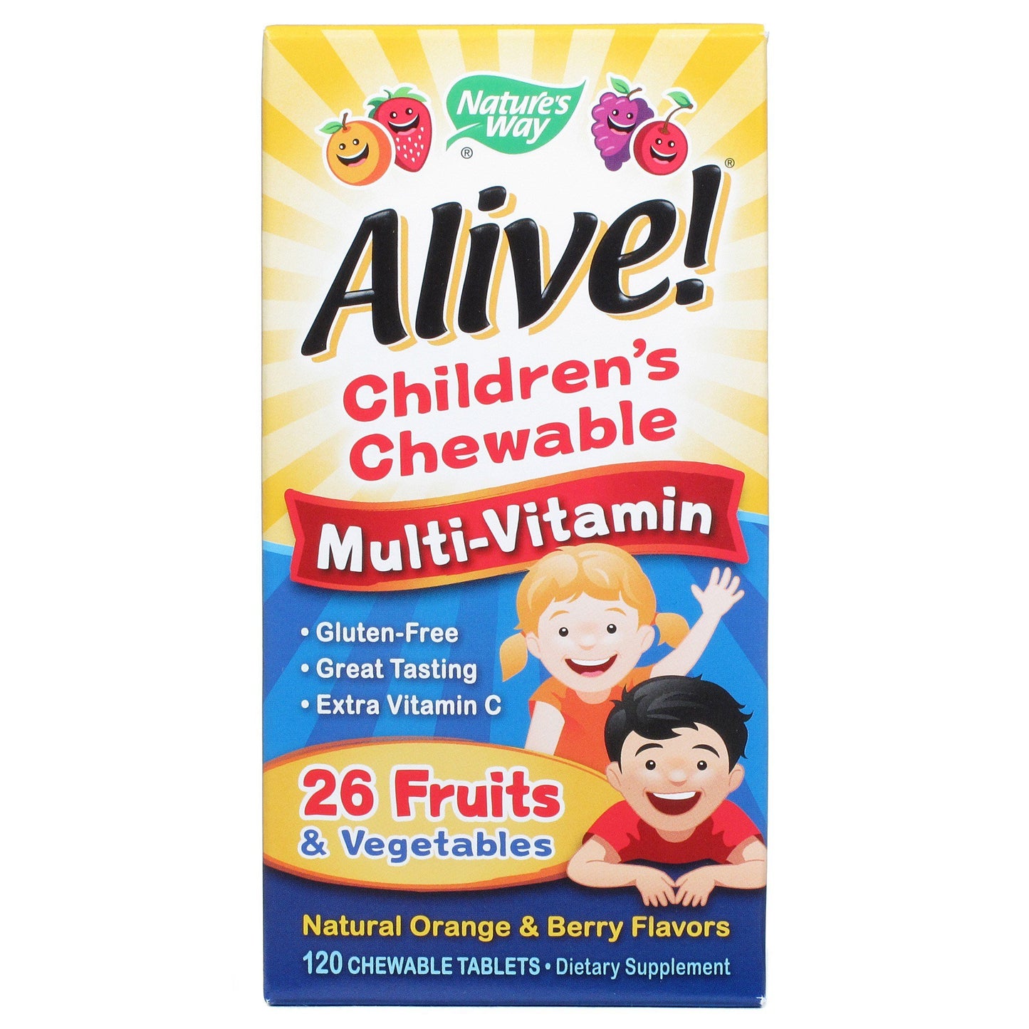 Tabletas masticables Nature's Way Alive multivitamínico para niños