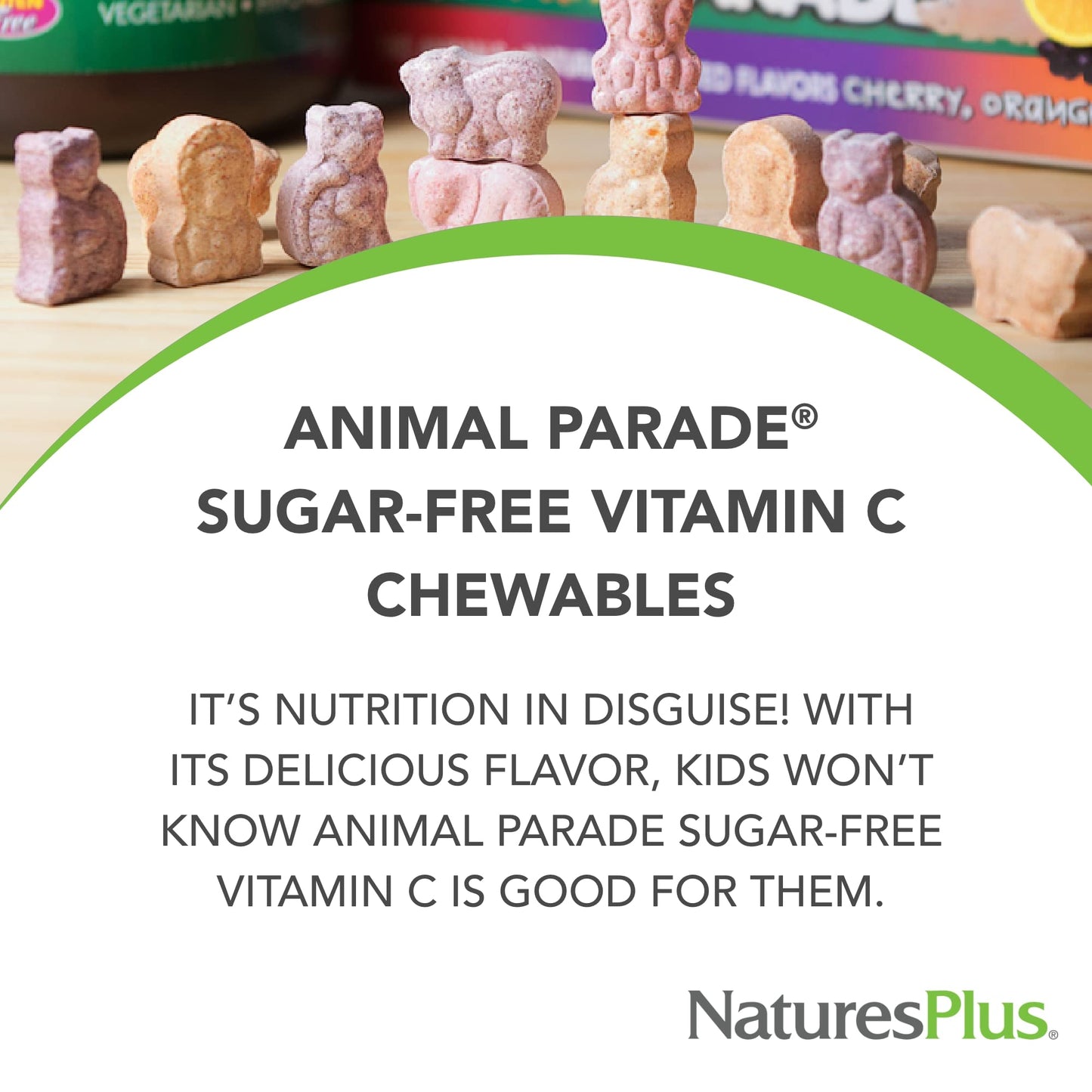 Tabletas masticables Vitamina C Animal Parade con forma animal