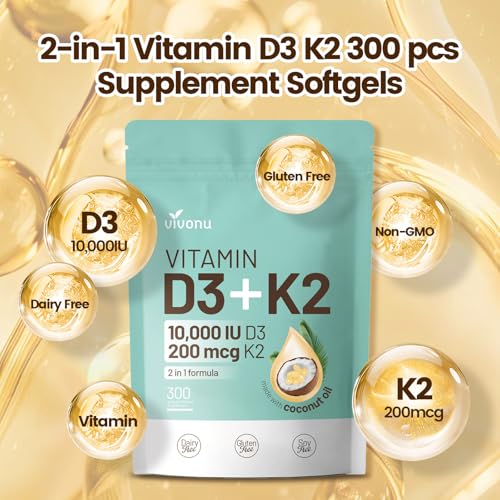 Tabletas masticables VivoNu vitamina D3 K2 para descanso