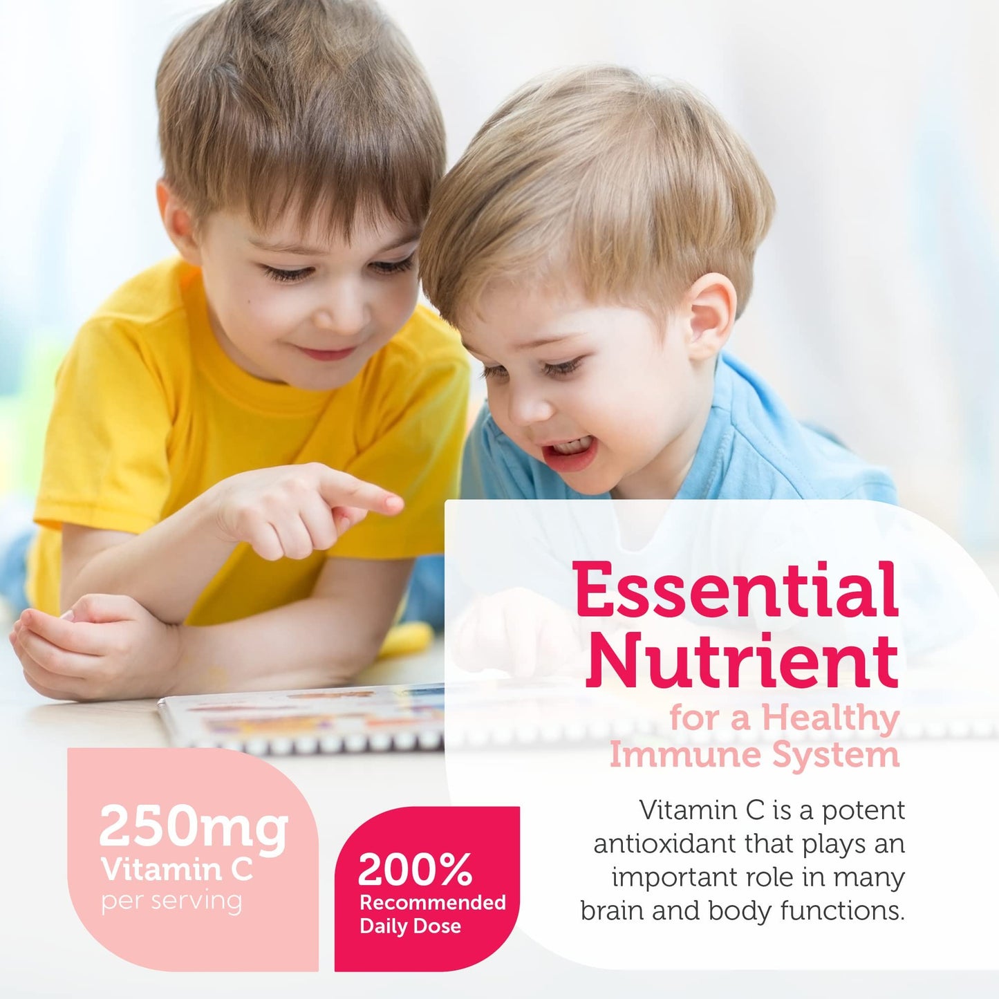Tabletas masticables Zahler Junior C vitamina C para niños