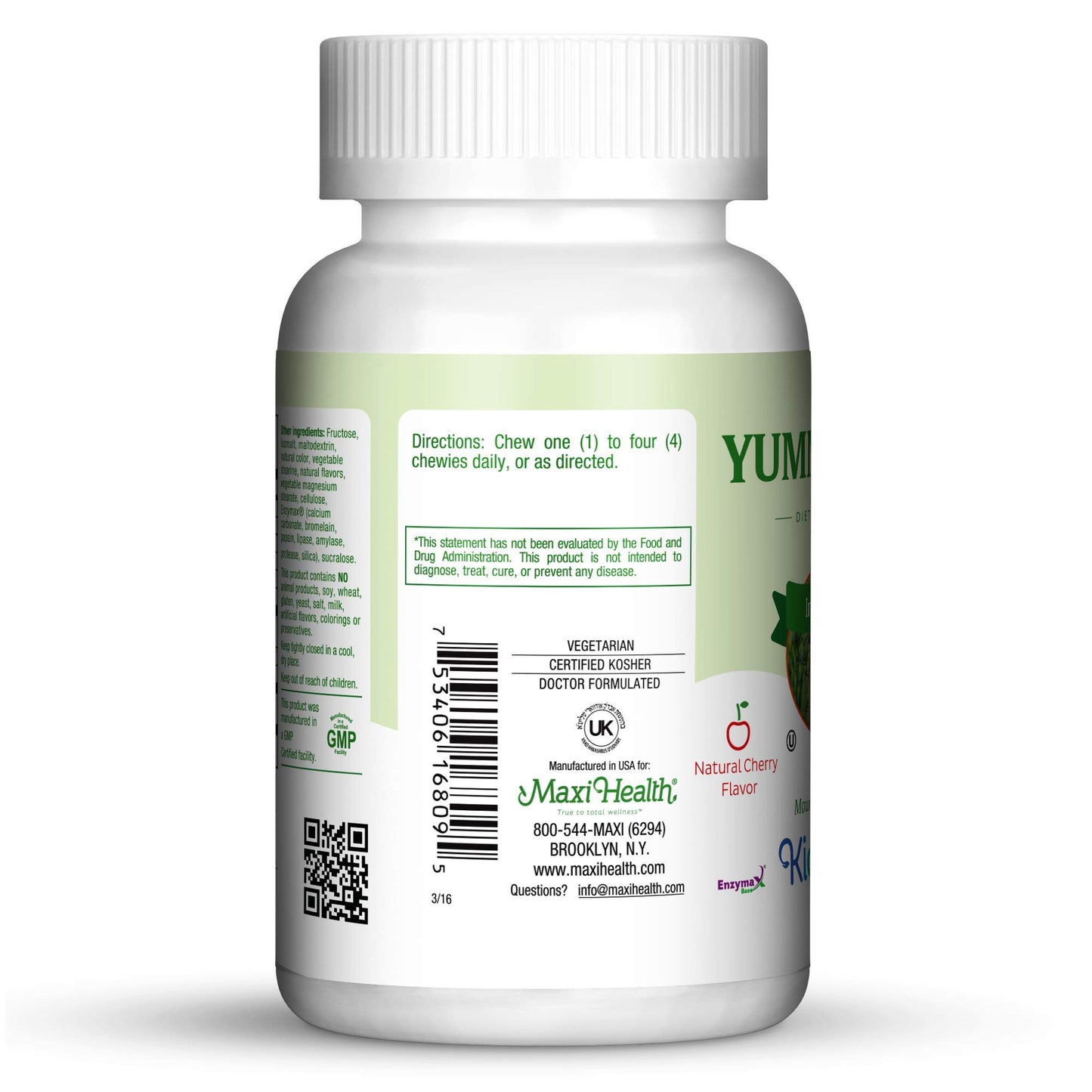 Tabletas Maxi Health vitamina c y zinc sabor cereza