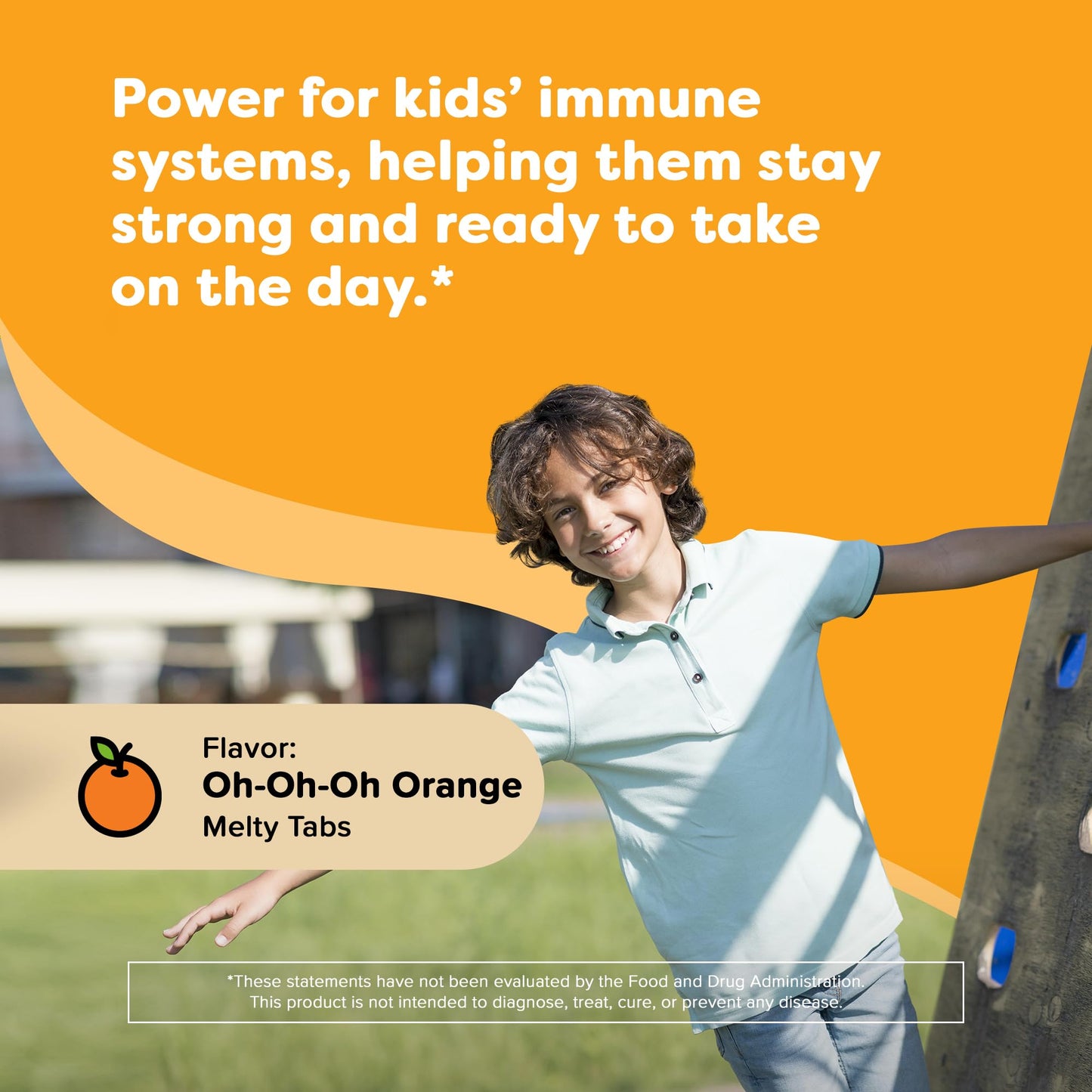 Tabletas melty vitaminas para niños Renzo sabor naranja saludable
