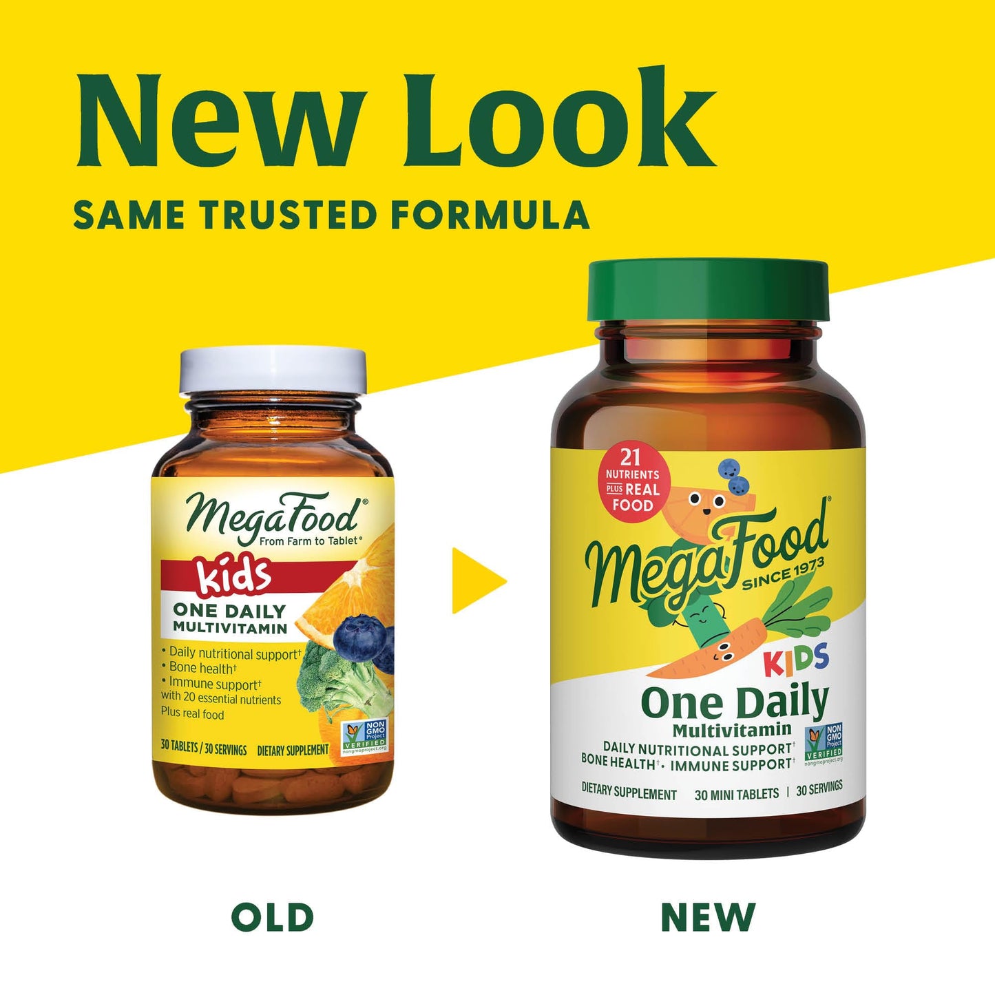 Tabletas mini multivitamínicas para niños con zinc y vitaminas