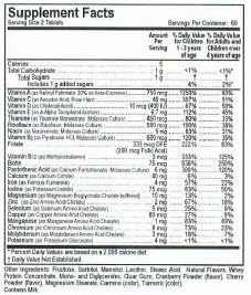 Tabletas multivitamínicas Dialyvite 120 unidades para niños