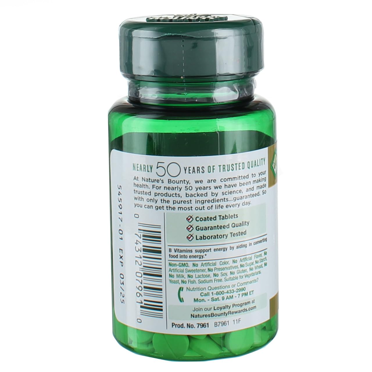 Tabletas Nature's Bounty Biotina 1000 mcg para cabello