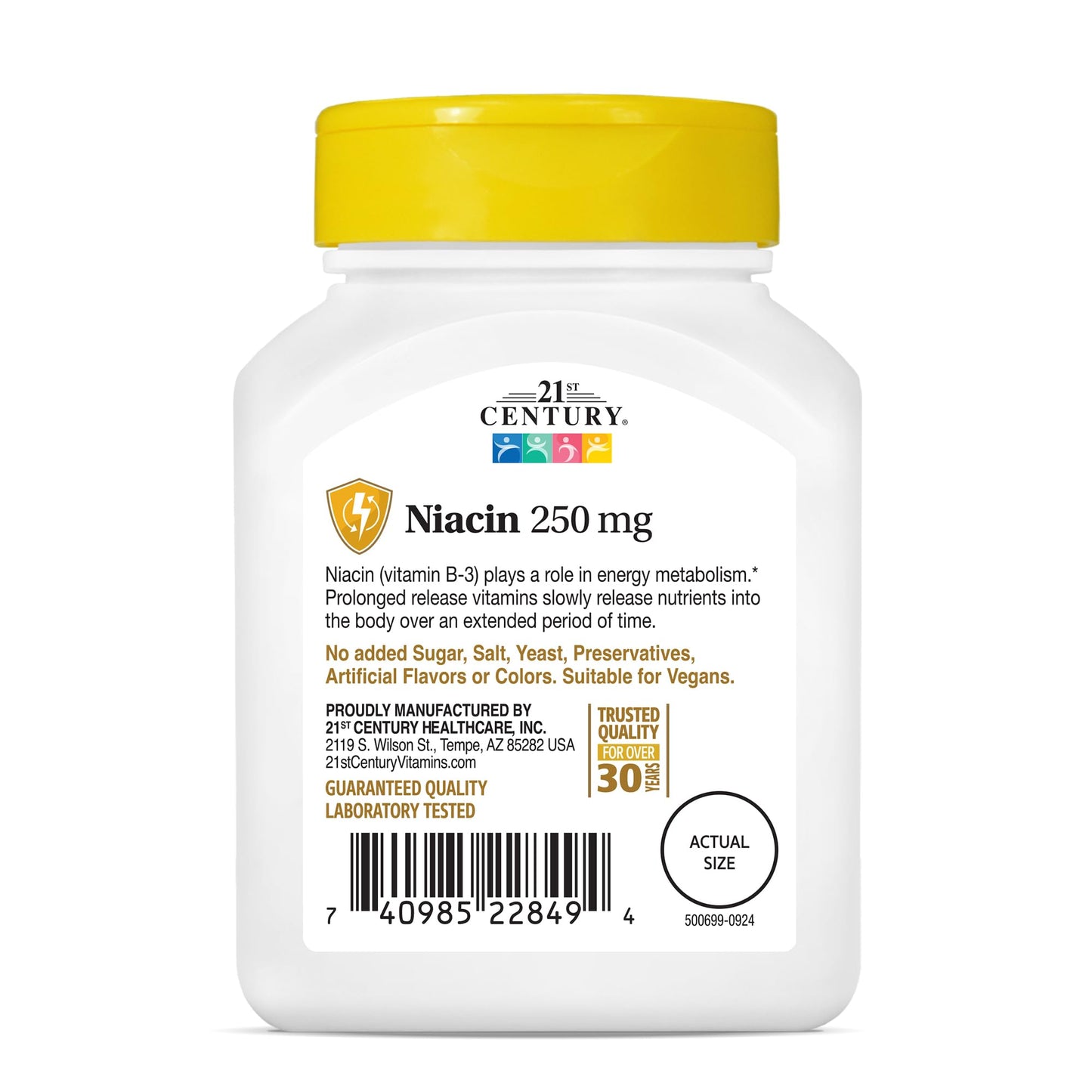 Tabletas niacina 21st Century paquete doble