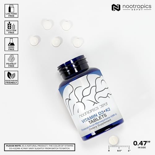Tabletas Nootropics Depot vitamina D3 K2 C